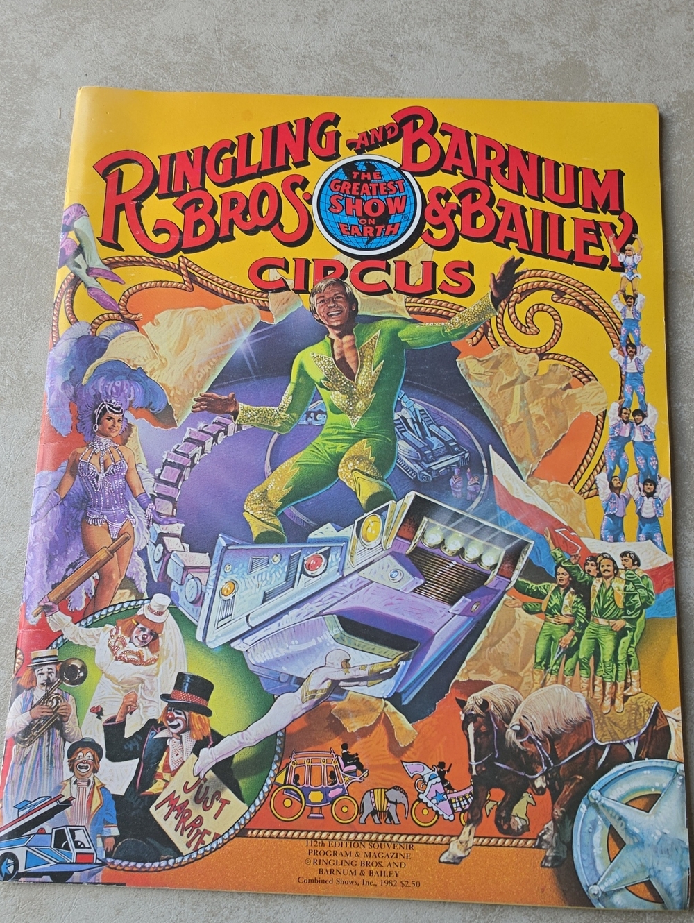 Vintage Circus Poster Art Print - Yellow